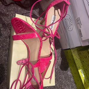 Steve Madden wrap around the leg shoe.